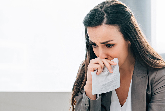 Women showing symptoms of anxiety